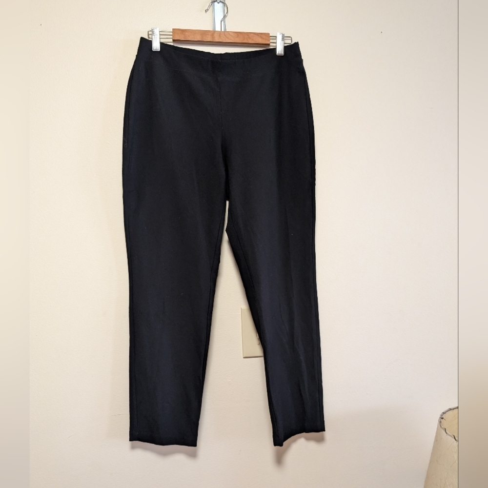 Eileen Fisher Black Stretch Ankle Pants S/P